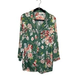 Cupcakes and Cashmere Floral Print Pajama Top Size Medium